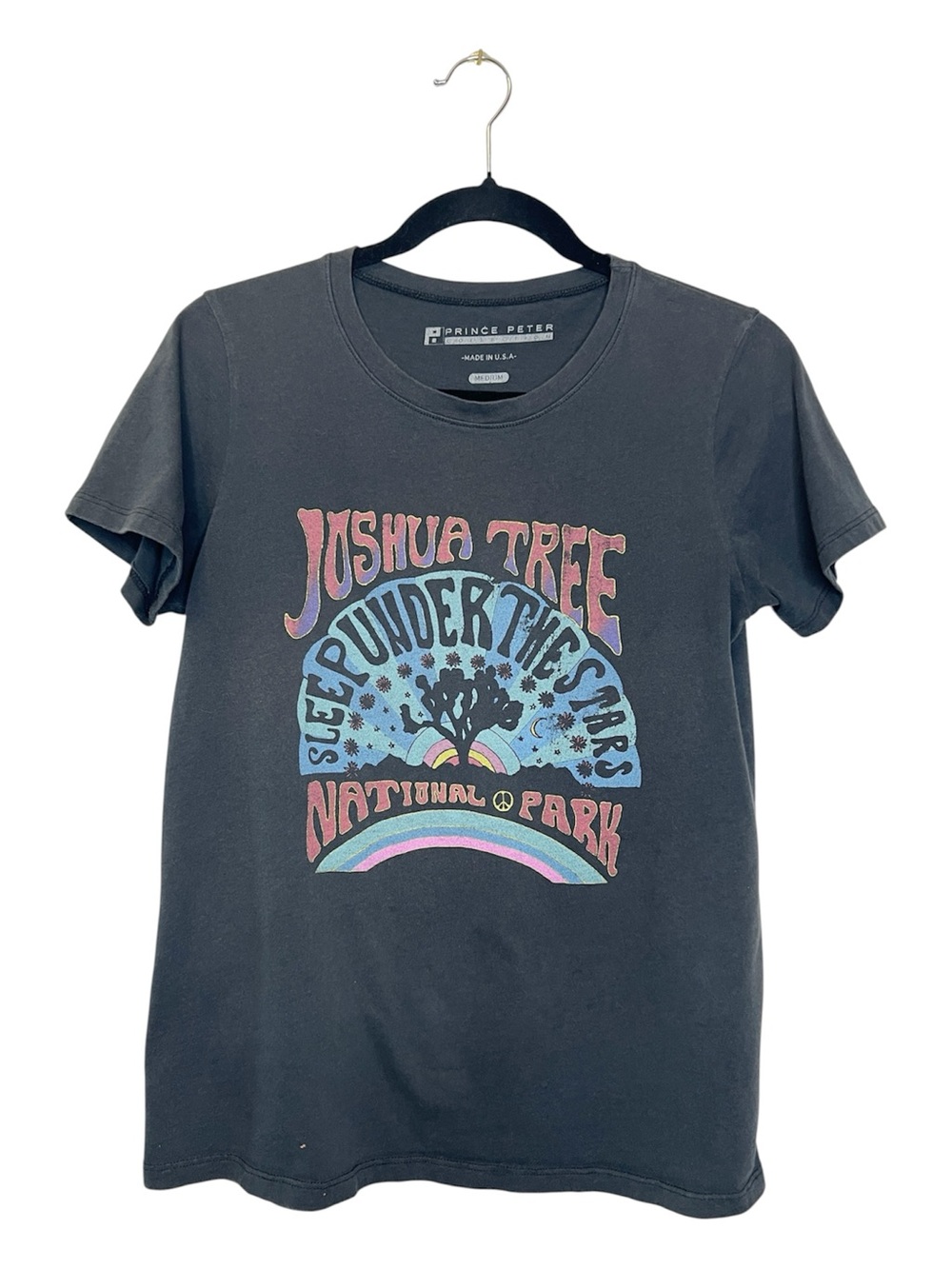 Joshua Tree National Park Gray Cotton Graphic Print Destination Tee size Medium